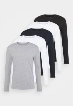 Pier One 5 Pack - Long Sleeved Top - White/Dark Blu/Grey -Pier One Shop 0040d79b22c848e294c0eb73581cab32