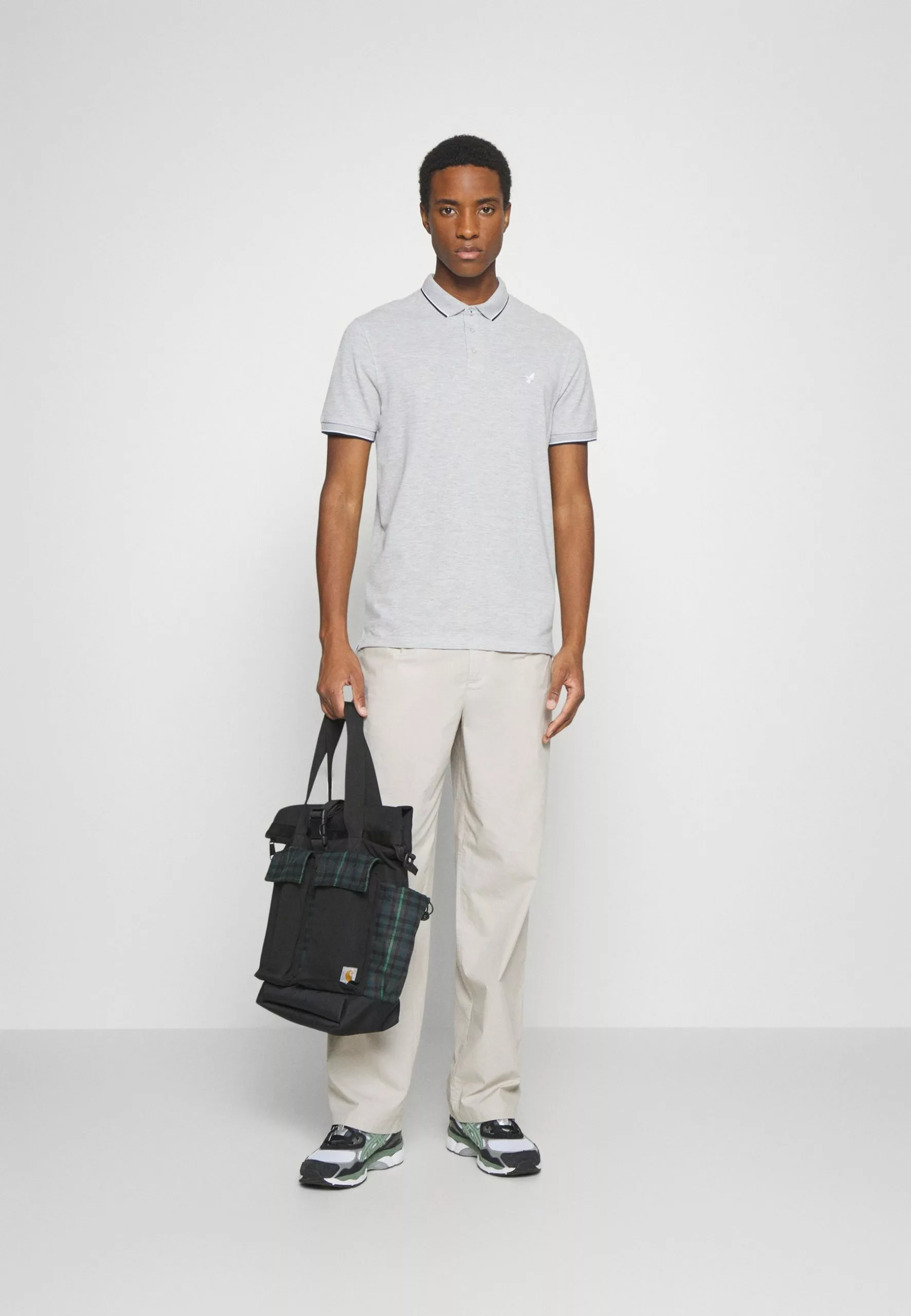 Pier One 2 Pack - Polo Shirt - Light Grey/Dark Blue 1 Pier One 2 Pack - Polo Shirt - Light Grey/Dark Blue