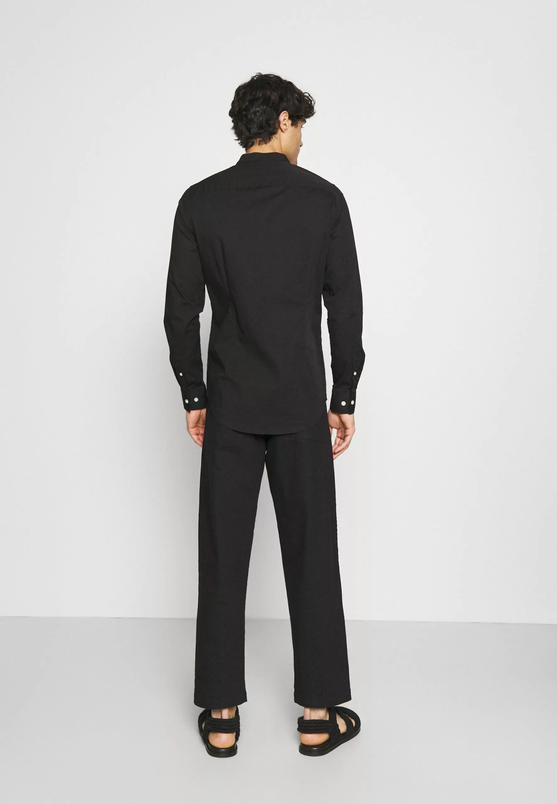 Pier One Muscle Fit Stand- Shirt - Black 3 Pier One Muscle Fit Stand- Shirt - Black - Image 3