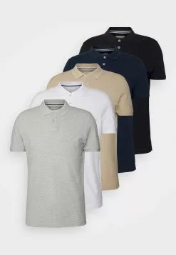 Pier One 5 Pack - Polo Shirt - Black/Blue/Beige -Pier One Shop 1508a6a79962429e9c36e47aa305965a