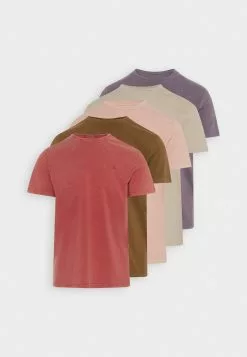 Pier One 5 Pack - Basic T-Shirt - Off-White/Lilac/Light Red -Pier One Shop 157be7693cf04021812e84a3c933c25e