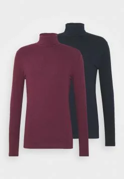 Pier One 2 Pack - Long Sleeved Top - Bordeaux/Dark Blue -Pier One Shop 15b3fdd2dffe4700a6e46e3d2263d522