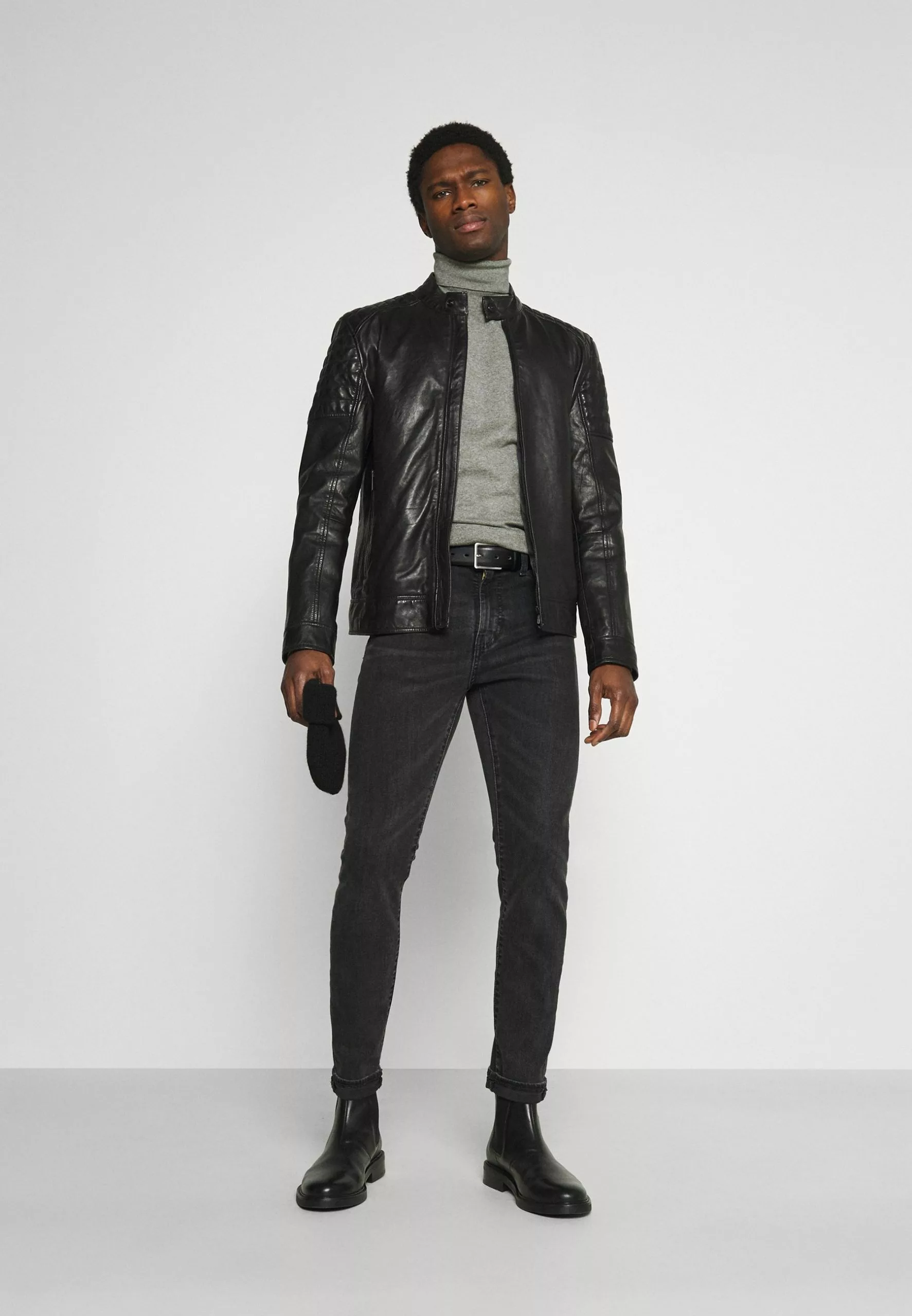 Pier One 2 Pack - Basic Turtleneck - Jumper - Black/Mottled Light Grey 1 Pier One 2 Pack - Basic Turtleneck - Jumper - Black/Mottled Light Grey