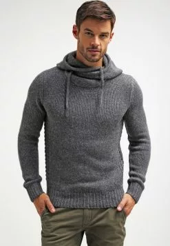 Pier One Hoodie - Dark Grey Melange