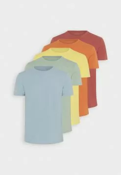 Pier One 5 Pack - Basic T-Shirt - Light Blue/Yellow/Mint -Pier One Shop 2ce03fa7d81942e7b51f0e062eca18e4