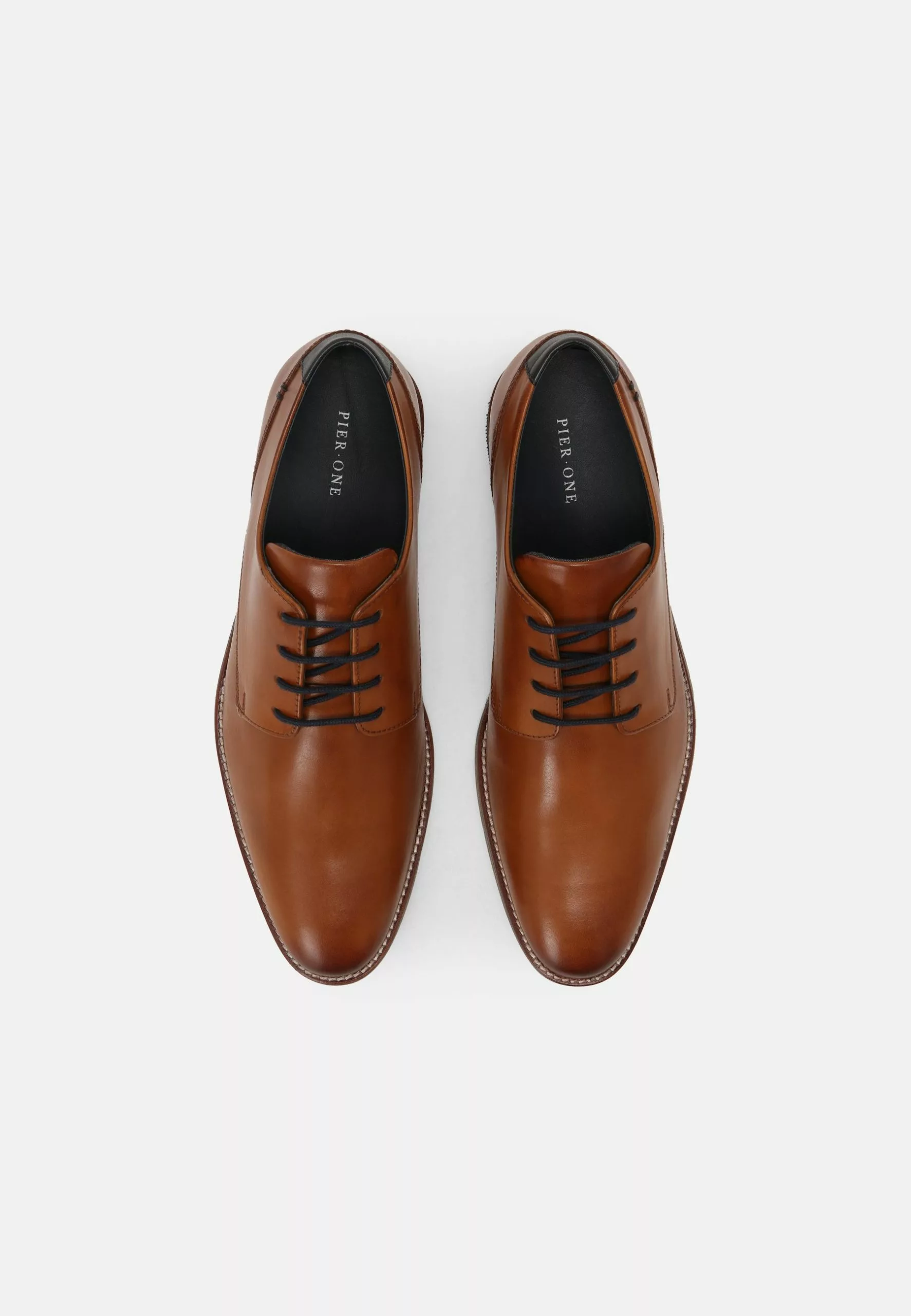Pier One Leather - Smart Lace-Ups - Cognac 6 Pier One Leather - Smart Lace-Ups - Cognac - Image 6