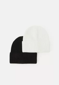 Pier One Unisex 2 Pack - Beanie - Black/White