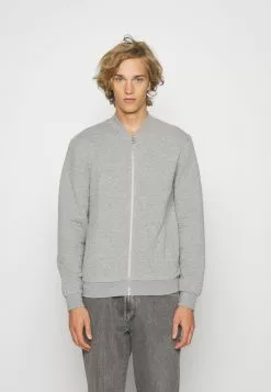 Pier One Zip-Up Sweatshirt - Mottled Grey