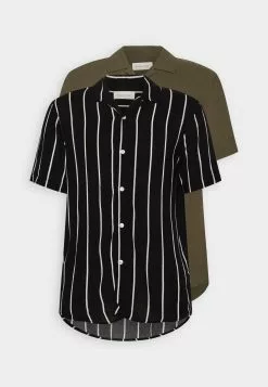 Pier One 2 Pack - Shirt - Olive/Black -Pier One Shop 3a22c13775a144a38afed23205f1adce