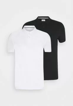 Pier One 2 Pack - Polo Shirt - White/Black