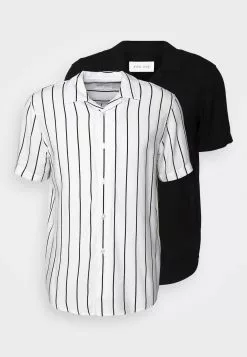 Pier One 2 Pack - Shirt - Black/White -Pier One Shop 3fe10c51a5864c25954f7afee7966589