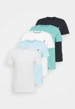 Pier One 5 Pack - Basic T-Shirt - Light Grey - 101_White - 001_Green - 602 14 Pier One 5 Pack - Basic T-Shirt - Light Grey - 101_White - 001_Green - 602 -Pier One Shop 3fe4ededb7e446c69186309619c33f40