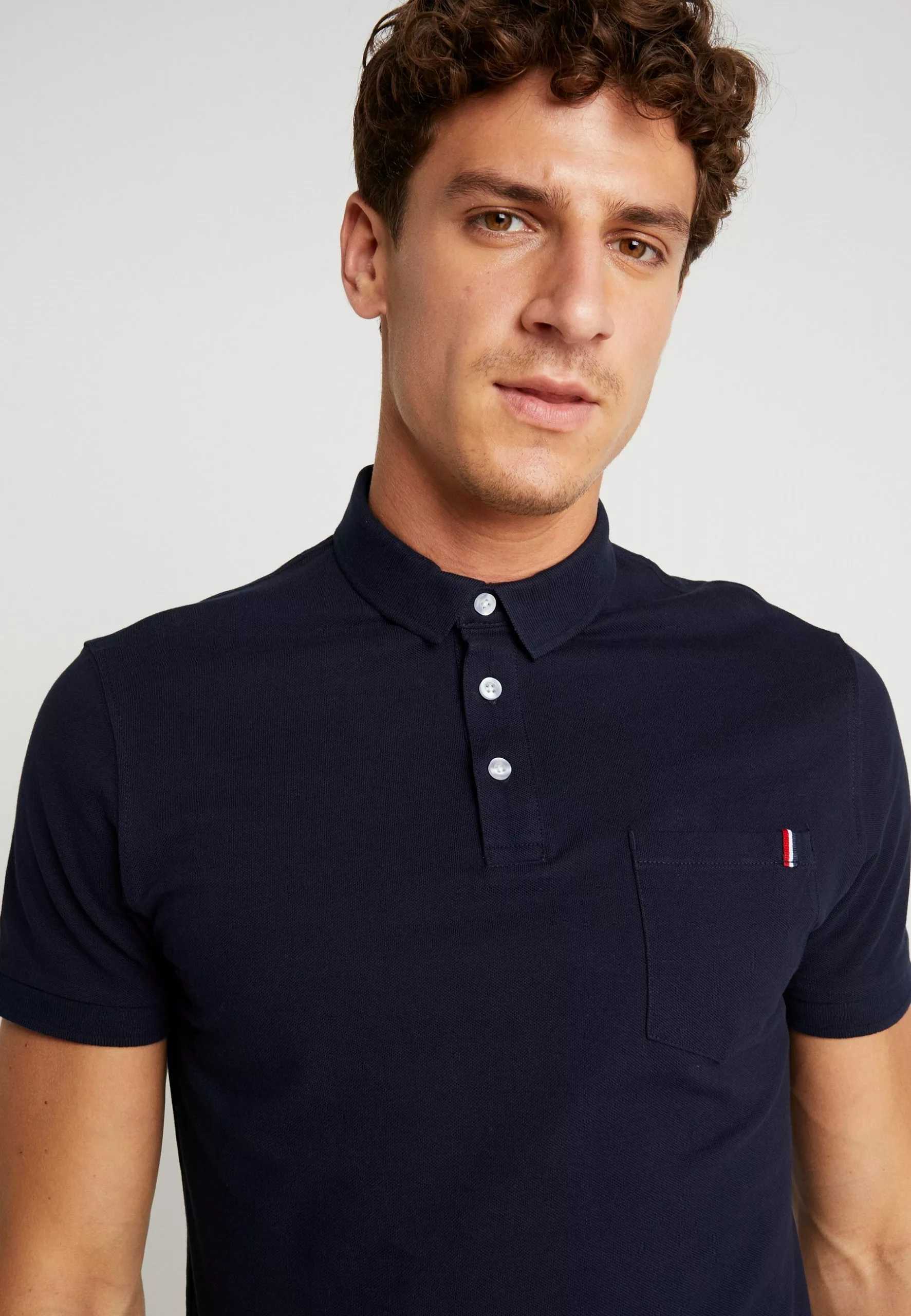 Pier One Tricolore Trim- Polo Shirt - Dark Blue 6 Pier One Tricolore Trim- Polo Shirt - Dark Blue - Image 6
