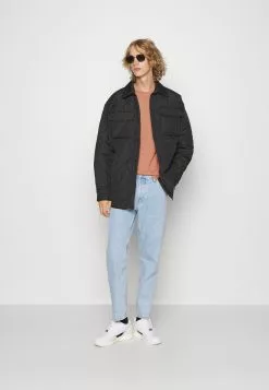 Pier One 5 Pack - Basic T-Shirt - Stone/Blue/Mottled Light Grey -