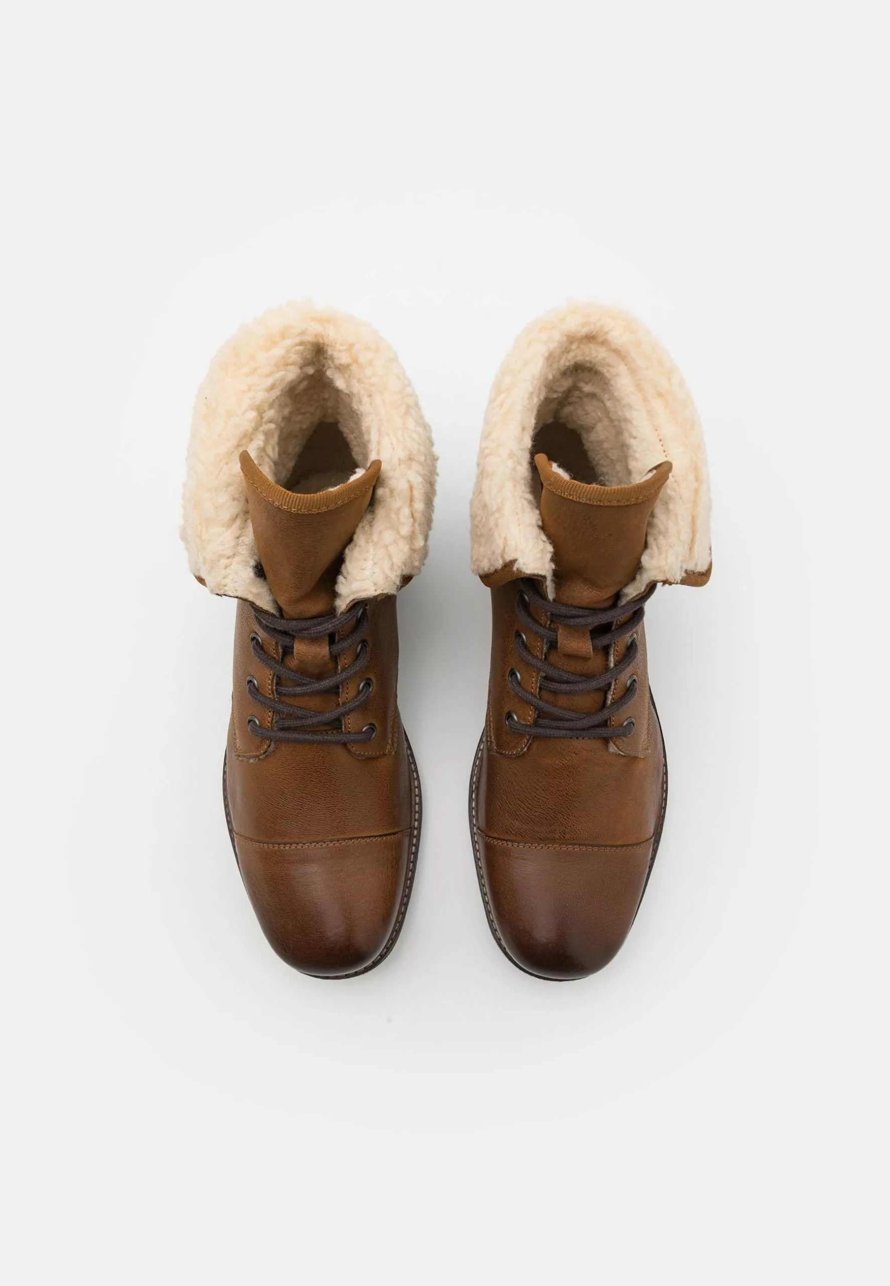 Pier One Leather - Lace-Up Ankle Boots - Camel 4 Pier One Leather - Lace-Up Ankle Boots - Camel - Image 4