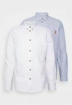 Pier One 2 Pack - Shirt - White/Light Blue -Pier One Shop 645ebd8a655b4f1c832198d0ae9d009a