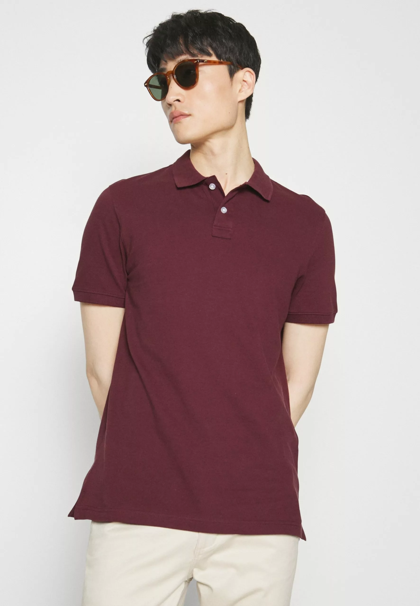 Pier One Basic - Polo Shirt - Bordeaux 4 Pier One Basic - Polo Shirt - Bordeaux - Image 4