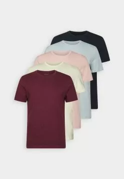 Pier One 5 Pack - Basic T-Shirt - Dark Blue/Pink/Off-White -Pier One Shop 679c04de75ba47c38a8e13031ab0f7ce