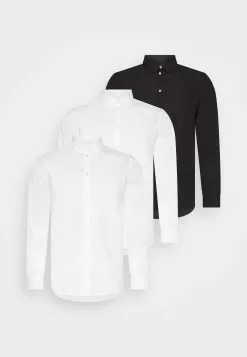 Pier One 3 Pack - Formal Shirt - White/White/Black