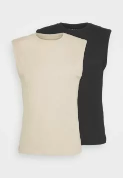 Pier One 2 Pack - Top -Black/Beige -Pier One Shop 68dea534ffce4769b2985a3a6bfd64b2