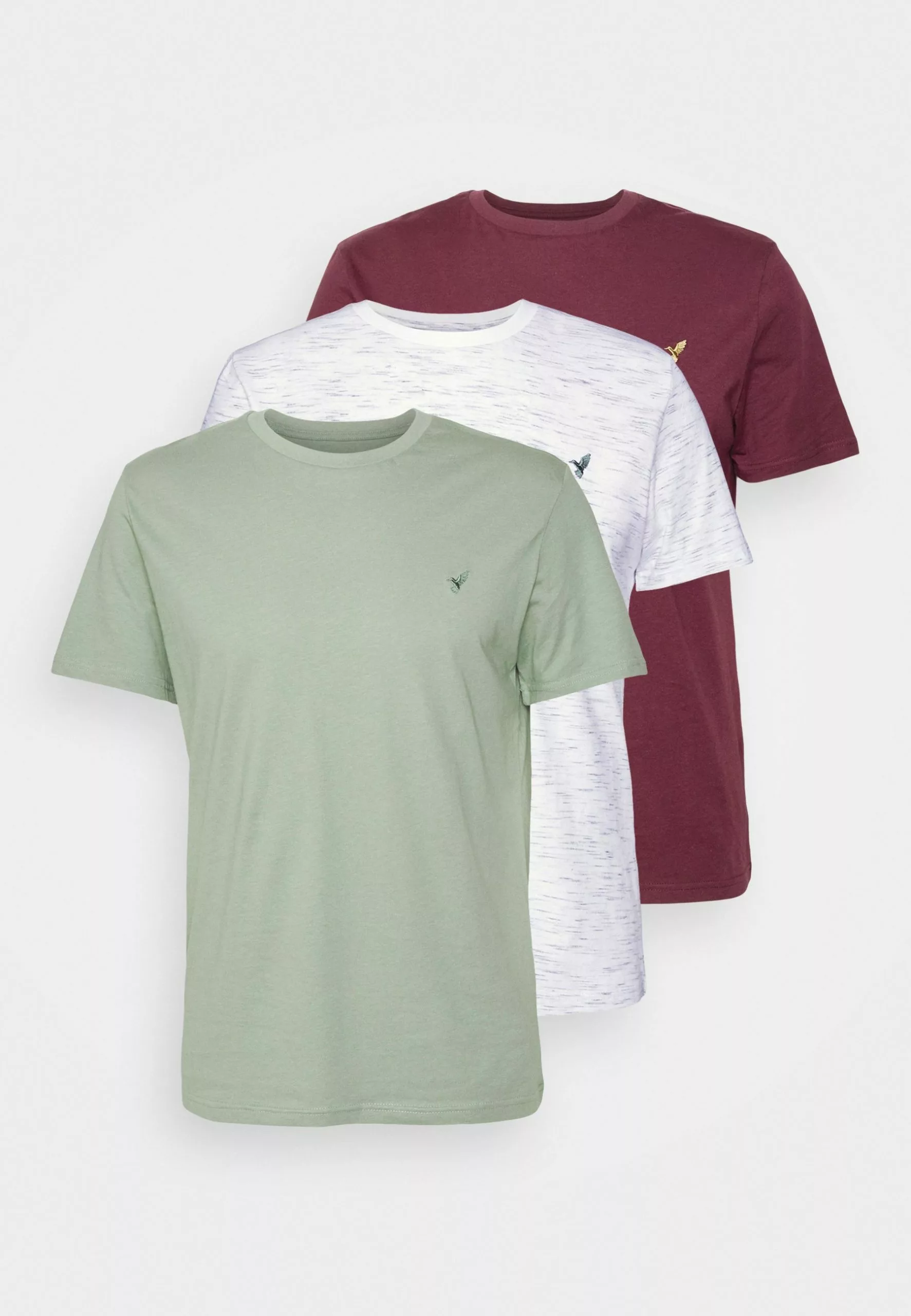 Pier One 3 Pack - Basic T-Shirt - Off-White/Bordeaux/Mint 7 Pier One 3 Pack - Basic T-Shirt - Off-White/Bordeaux/Mint - Image 7