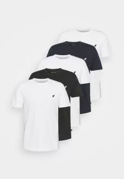 Pier One 5 Pack - Basic T-Shirt - White/Black/Dark Blue 14 Pier One 5 Pack - Basic T-Shirt - White/Black/Dark Blue -Pier One Shop 8041bfdceeaa4d4a9a850e92a8c64783