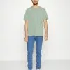 Pier One 5 Pack - Basic T-Shirt - Mint/Off-White/Khaki