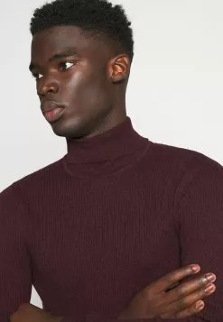 Pier One Muscle Fit Turtle - Jumper - Mottled Bordeaux -Pier One Shop 87bc9746f3cd48c78886c3726b9971e1