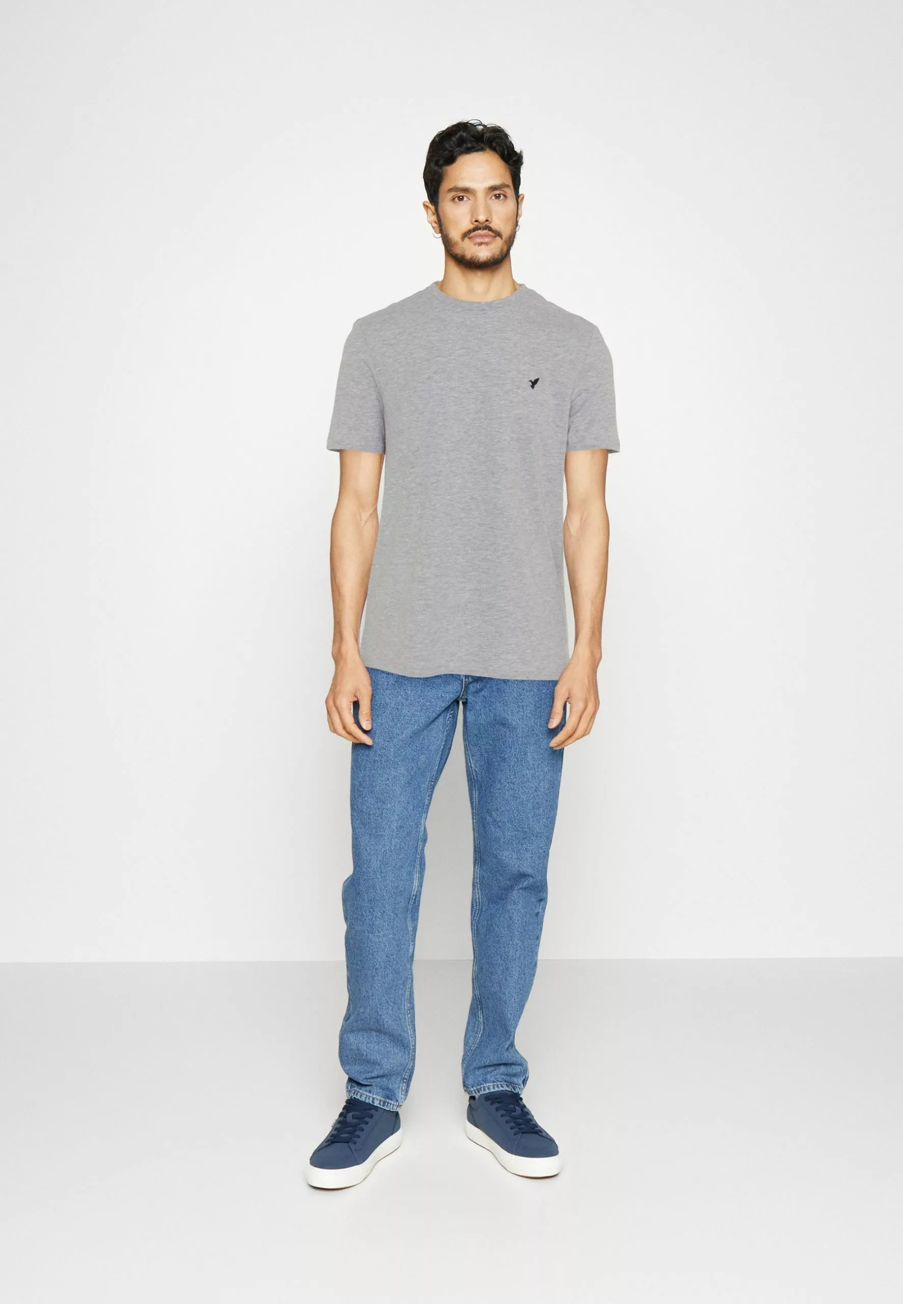 Pier One 3 Pack - Basic T-Shirt - Mottled Light Grey/Pink/Black 1 Pier One 3 Pack - Basic T-Shirt - Mottled Light Grey/Pink/Black