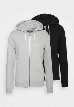 Pier One 2 Pack - Zip-Up Sweatshirt - Black/Mottled Light Grey 12 Pier One 2 Pack - Zip-Up Sweatshirt - Black/Mottled Light Grey -Pier One Shop 96d9cf5cbbb34311a60124bf9c8100fc