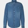 Pier One Denim Shirt - Shirt - Blue Denim