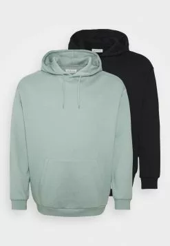 Pier One 2 Pack- Hoodie - Black/Green