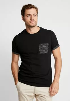 Pier One Print T-Shirt - Black