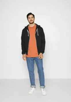 Pier One 2 Pack - Zip-Up Sweatshirt - Black/Mottled Light Grey