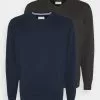 Pier One 2 Pack - Jumper - Dark Blue/Mottled Dark Grey