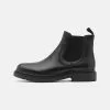 Pier One Leather - Classic Ankle Boots - Black