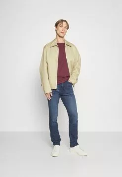 Pier One 5 Pack - Basic T-Shirt - Bordeaux/Dark Green/Dark Blue