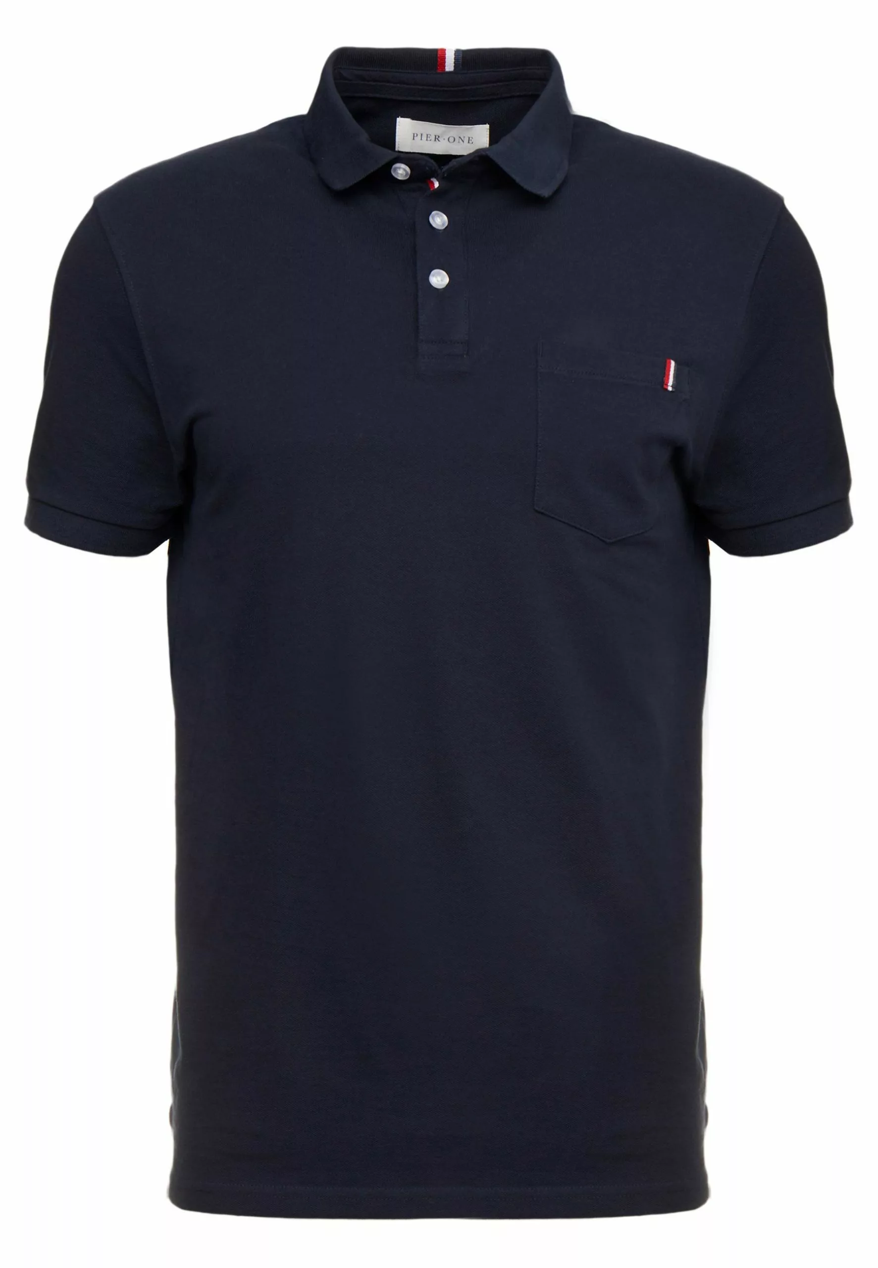 Pier One Tricolore Trim- Polo Shirt - Dark Blue 5 Pier One Tricolore Trim- Polo Shirt - Dark Blue - Image 5