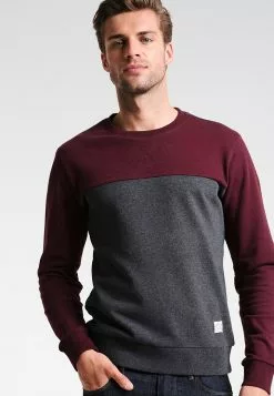 Pier One Sweatshirt - Mottled Bordeaux