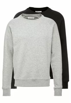 Pier One 2 Pack - Sweatshirt - Mottled Light Grey/Black -Pier One Shop dba537e667ce4fe2aee0ab958e24e9cf