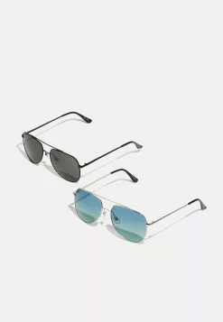 Pier One 2 Pack - Sunglasses - Black/Blue