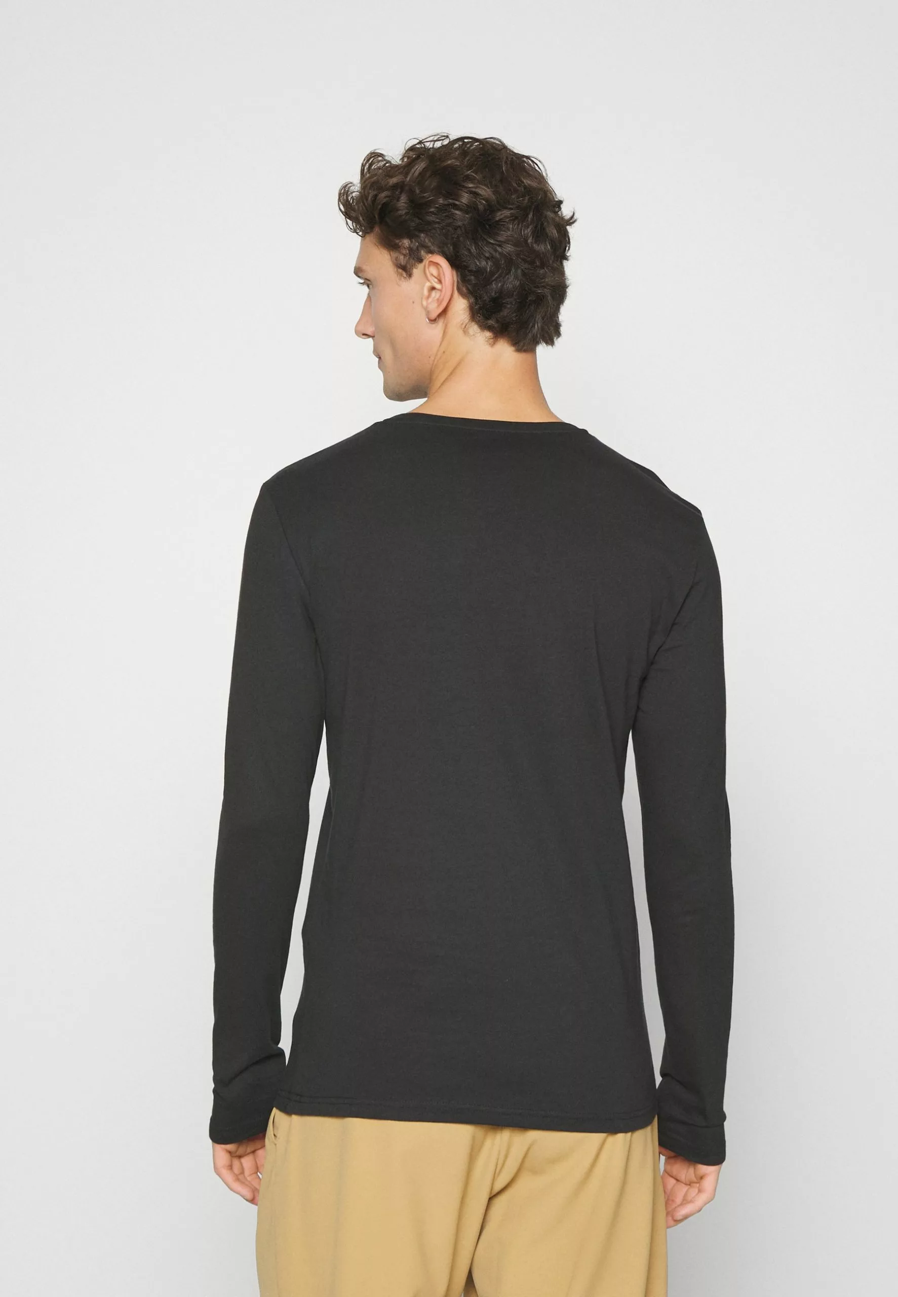 Pier One 2 Pack - Long Sleeved Top - Black/Mottled Dark Grey 2 Pier One 2 Pack - Long Sleeved Top - Black/Mottled Dark Grey - Image 2