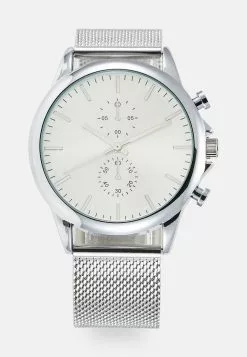 Pier One Unisex - Chronograph Watch - Silver-Coloured