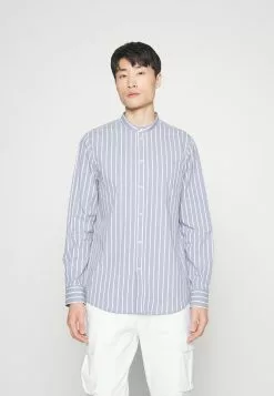 Pier One Muscle Fit Stand- Shirt - Blue