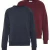 Pier One 2 Pack - Sweatshirt - Dark Blue/Bordeaux