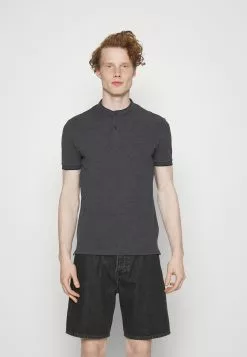 Pier One Basic T-Shirt - Mottled Dark Grey