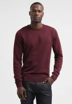 Pier One Basic Crewneck - Jumper - Bordeaux