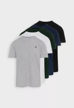 Pier One 5 Pack - Basic T-Shirt - White/Ark Green/Blue -Pier One Shop ec9f5ea8a1c14a7d833423c8e43ff5c2