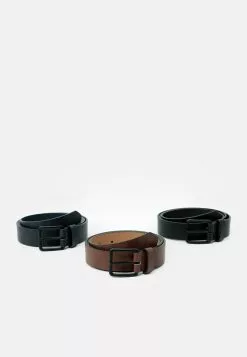 Pier One 3 Pack - Belt - Black - 802_Brown - 702_Dark Blue - 503