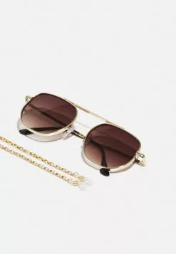 Pier One With Chain Set Unisex - Sunglasses - Brown -Pier One Shop f1cdb3b14cd145bd91fa6660ce8a9cd4
